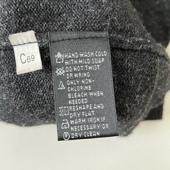 August Silk Cashmere Sweater Turtleneck Dark Gray XL Minimalist Capsule Office - Picture 7 of 8